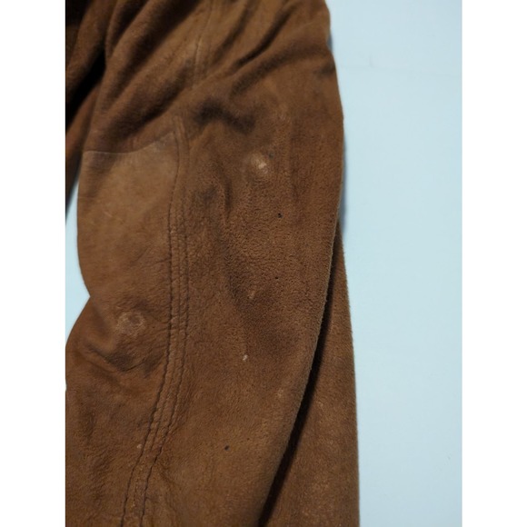 Lucky Brand Lucky Legend Womens Brown Suede Leather Jacket Size Medium Laced - Picture 9 of 16